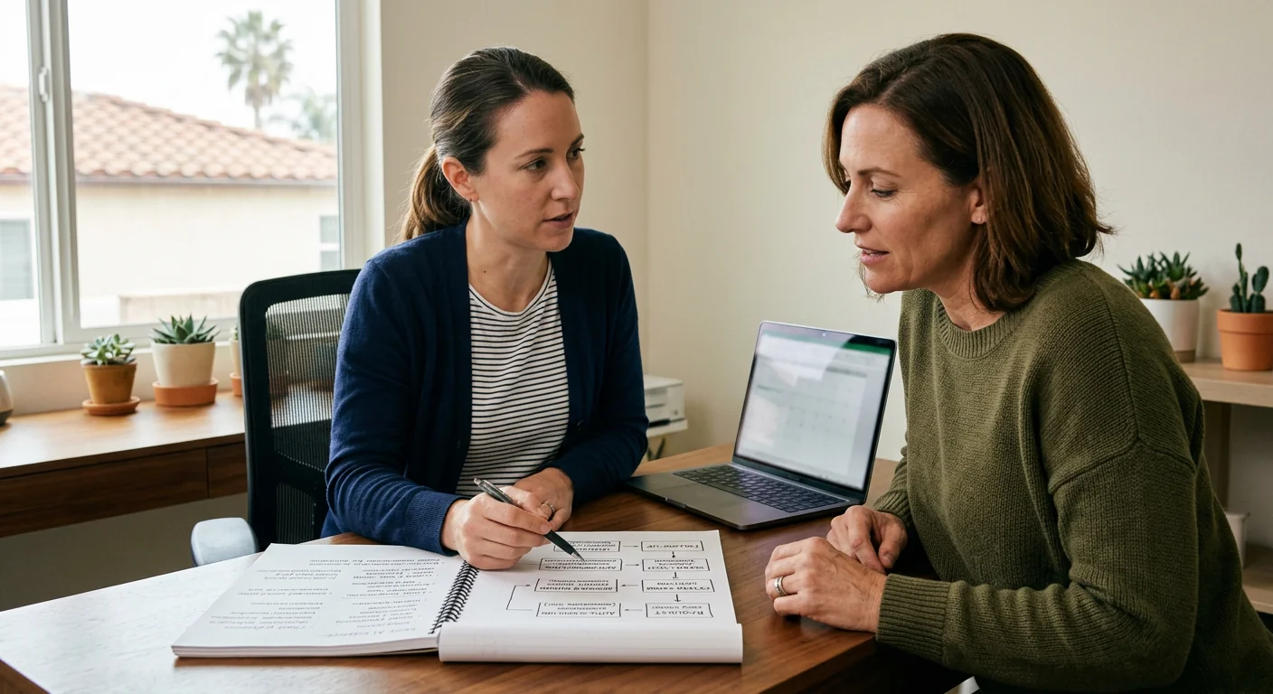 Business owner reviewing task backlog before AI automation setup in Los Angeles