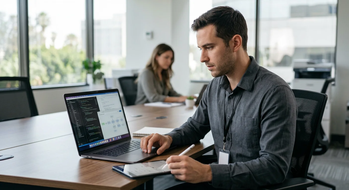 Specialist verifying exception handling rules before rollout for a commercial client