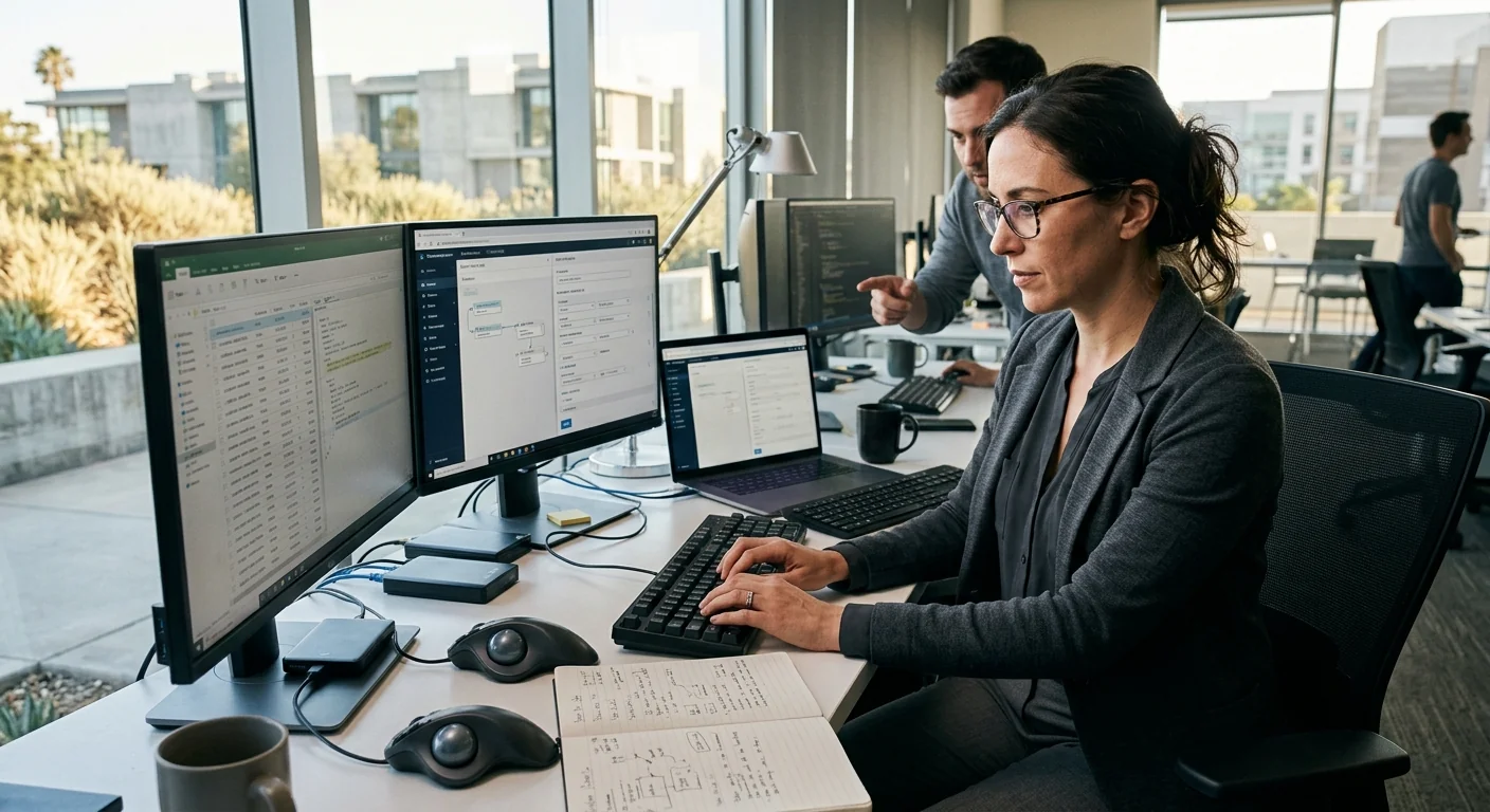 Specialist testing automation rules against real case data before launch